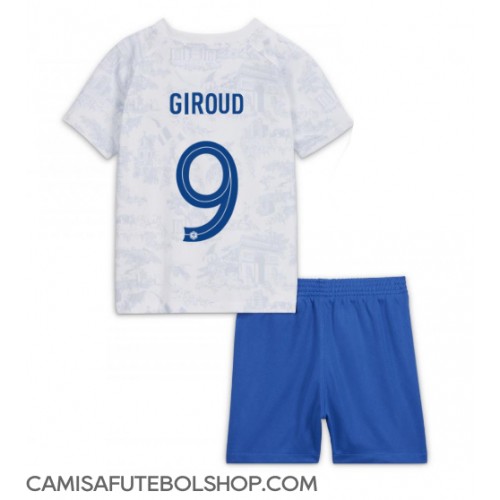 Camisa de time de futebol França Olivier Giroud #9 Replicas 2º Equipamento Infantil Mundo 2022 Manga Curta (+ Calças curtas)